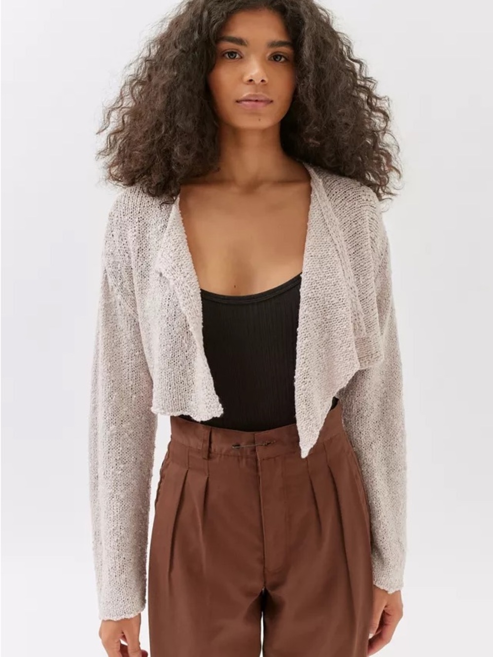 UO Zania Asymmetrical Open-Front Cardigan